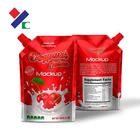 Accept custom order 500ml aluminium honey liquid spout pouches with cap