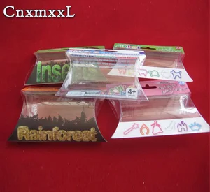plastic pvc pillow box favor gift packaging