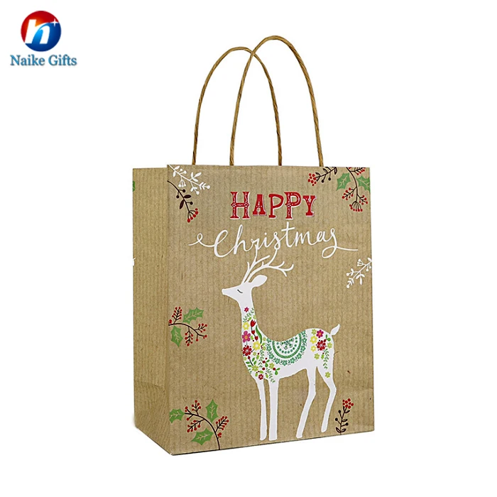 selling custom printed paper gift bags shopping bag christmas