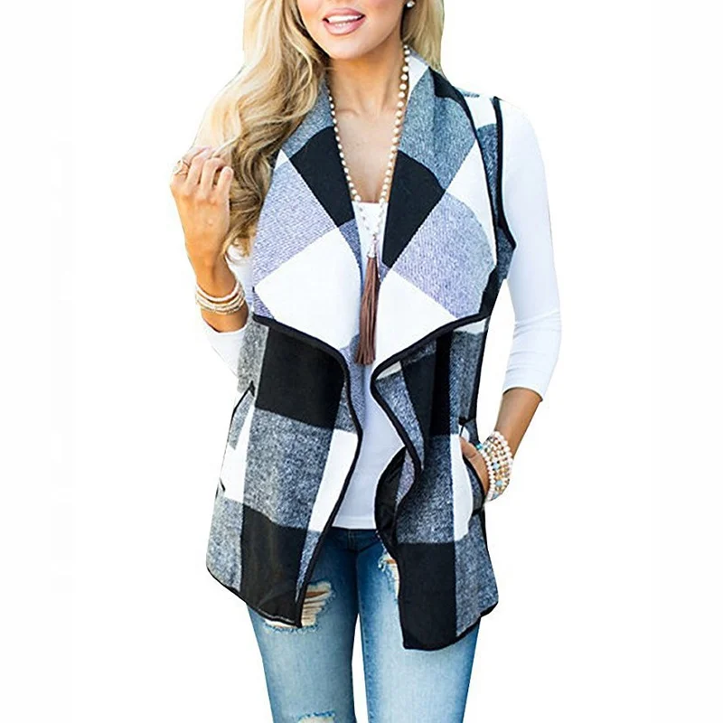 Explosion Women's Vest Top Plaid Lapel Sleeveless Cape Fur Jacket, Customized color
Explosion Women's Vest Top Plaid Lapel Sleeveless Cape Fur Jacket, Customized color