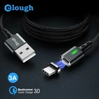 Elough OEM Aluminum Nylon Braided magnetic USB Cable For iphone 7 charger cable