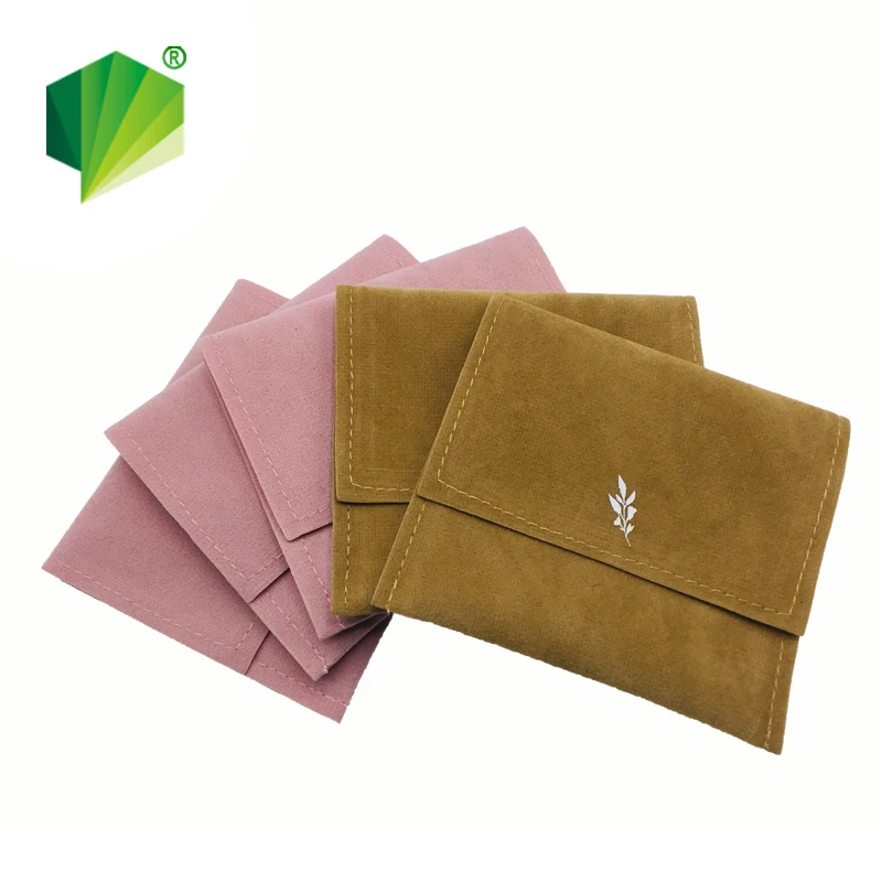 Colorful custom faux suede jewelry packaging cloth pouch bag with logo printed, Pink& brown
Colorful custom faux suede jewelry packaging cloth pouch bag with logo printed, Pink& brown