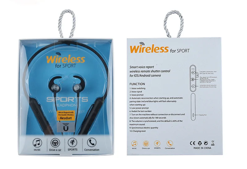 Magnetic Wireless Headset True Stereo Bt 5.0 Pluggable Tf Card Neckband Headphone - ANKUX.COM