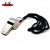 Factory price Stainless Steel Football Coaches Whistles With Lanyard