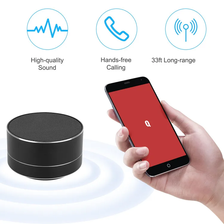 Amazon Top Seller HD Sound A10 Metal Bass Bluetooth Speaker Portable Stereo Wireless Speaker for iPhone XS XS Max XR - ANKUX.COM