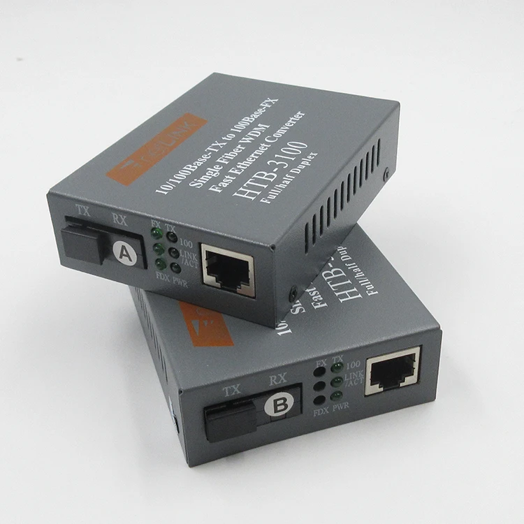 100Mbps single mode single fiber Gigabit ethernet fiber Media Converter 25K