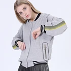 custom cotton unisex Varsity Jacket high quality baseball uniform ribbon decoration hoodies jacket