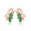 98259 Xuping hot sale elegant women jewelry environmental copper flower shaped Synthetic CZ fashion hoop earrings
