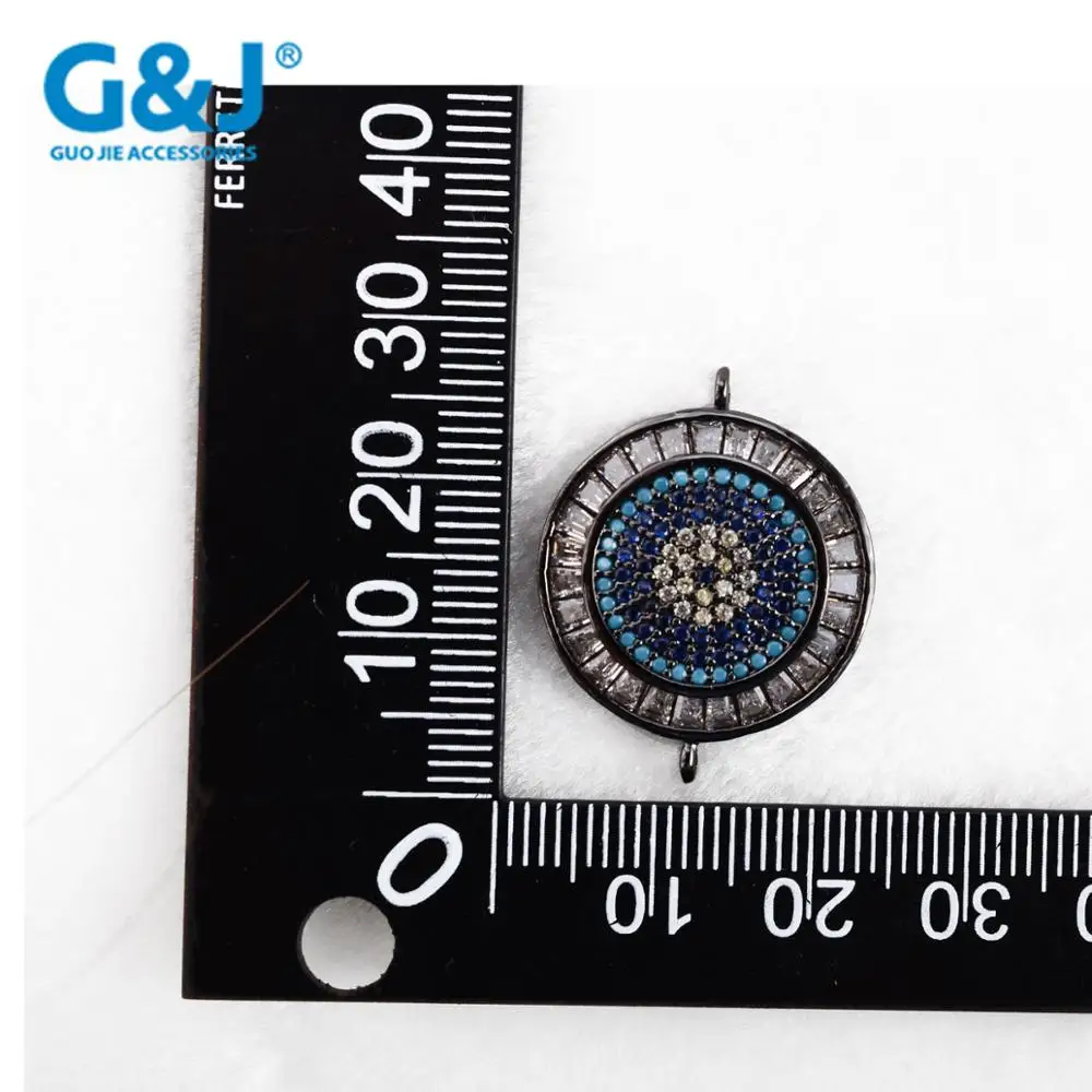 Guojie brand round shape micro pave cubic zircon jewellery necklaces fashion pendant