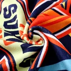 custom print terry surface microfiber suede beach towel with mesh bag