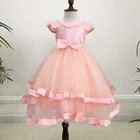 Hot Sell High Quality Big Bow Party Frock Princess Fashion Pictures For Children Gown