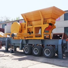 50-200t/h mobile jaw impact stone crushing production line for sale