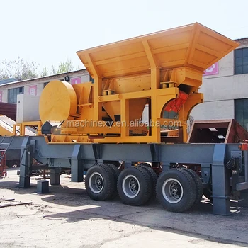 50-200t/h mobile jaw impact stone crushing production line for sale