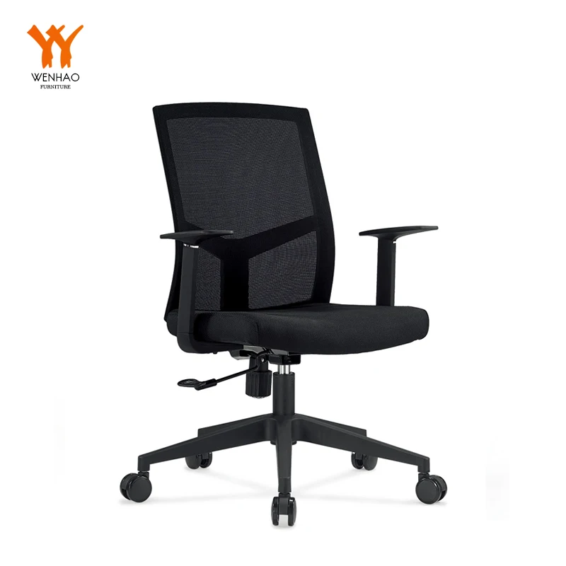 reclining screw lift office mesh chair with footrest