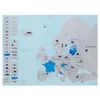 Popular wall scratch off map of the world Europe can be customized scratch off world map