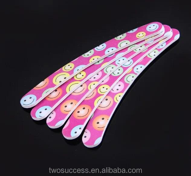 High Quality Candy Color Double Sided Meniscus Nail File For Beauty Nail Tool