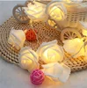 Plastic White Rose Flower Party String Lights