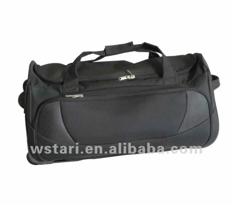 China manufacturers foldable nylon trolley luggage travel bags