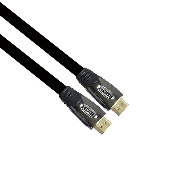 Ultra High Speed 18Gbps 1080p 3D Gold Plated Connectors Black color Flat HDMI Cable - idealCable.net