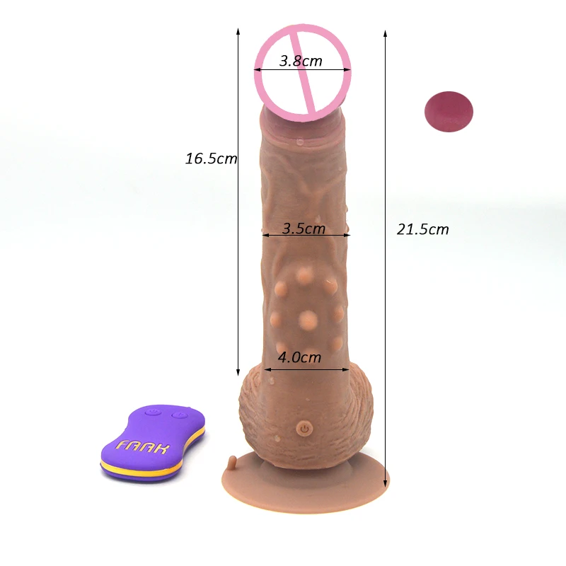 FAAK 21.5cm plused electric dildo remote penis vibrator Sex toys women vibrator sex toy for women adult