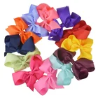 5 inch stock color ribbon hair bow , Big teenager hair bow with hair clip