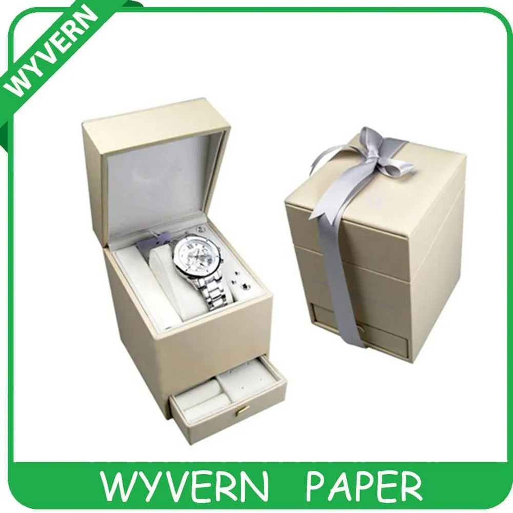 [wyvern]elegant cardboard paper luxury watch box for watch