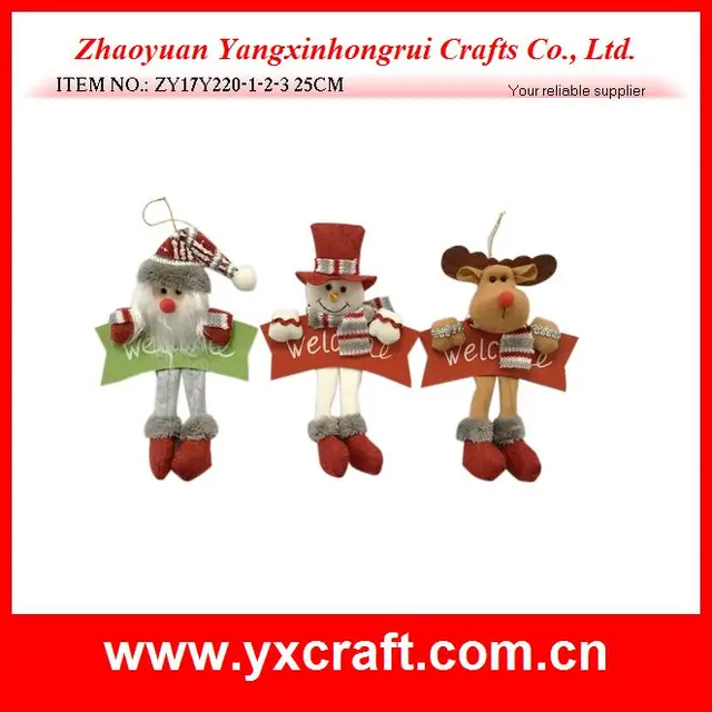 Christmas decoration (ZY17Y220-1-2-3 25CM) santa craft snowman door hanging item