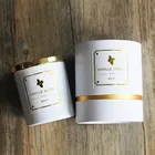 white, black, gold glass jar scented candles with custom logo