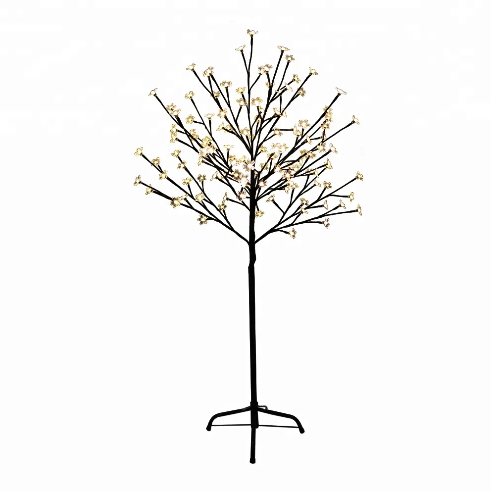 Custom Design LED Lighted Artificial Christmas Cherry Blossom Tree Outdoor Twig Tree indoor and outdoor