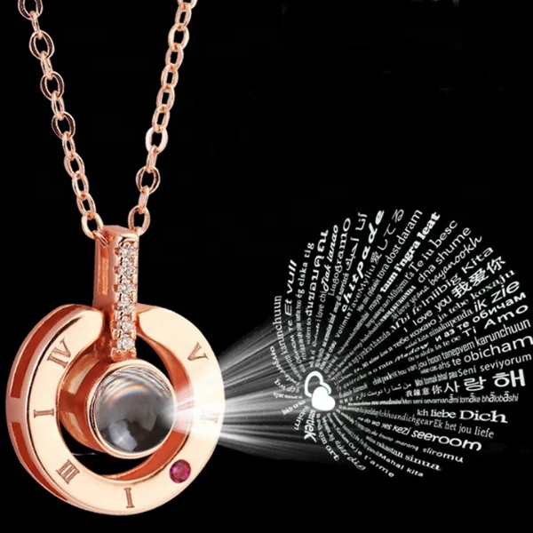 Stainless Steel 100 Languages I LOVE YOU Projection Necklace Gifts For Women, As pictures
Stainless Steel 100 Languages I LOVE YOU Projection Necklace Gifts For Women, As pictures