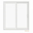 Patio sliding double glass pvc doors