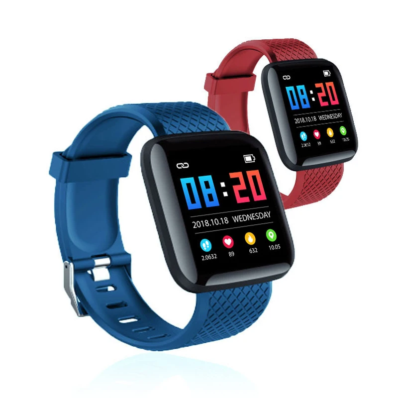 Warmwave 116 PLUS Color Screen Smart Bracelet Watch Heart Rate Blood Pressure Monitoring IP67 Waterproof Wrist Band - ANKUX Tech Co., Ltd
