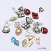 New arrival retro style metal alloy nail art with crystal rhinestones 3D nail art decorations