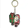 Random Christmas Tree Series Santa Claus Soft PVC Keychain Key Rings Decor Xmas Toys CA2151