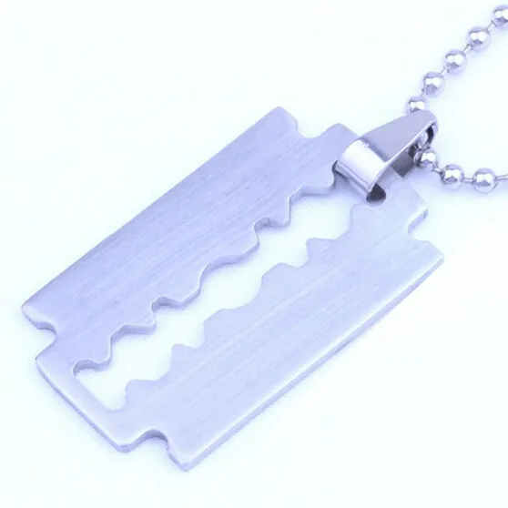 Fashion jewelry Slippy Razor Blades Pendant 316L Stainless Steel Titanium Steel Men Necklaces, N/a
Fashion jewelry Slippy Razor Blades Pendant 316L Stainless Steel Titanium Steel Men Necklaces, N/a