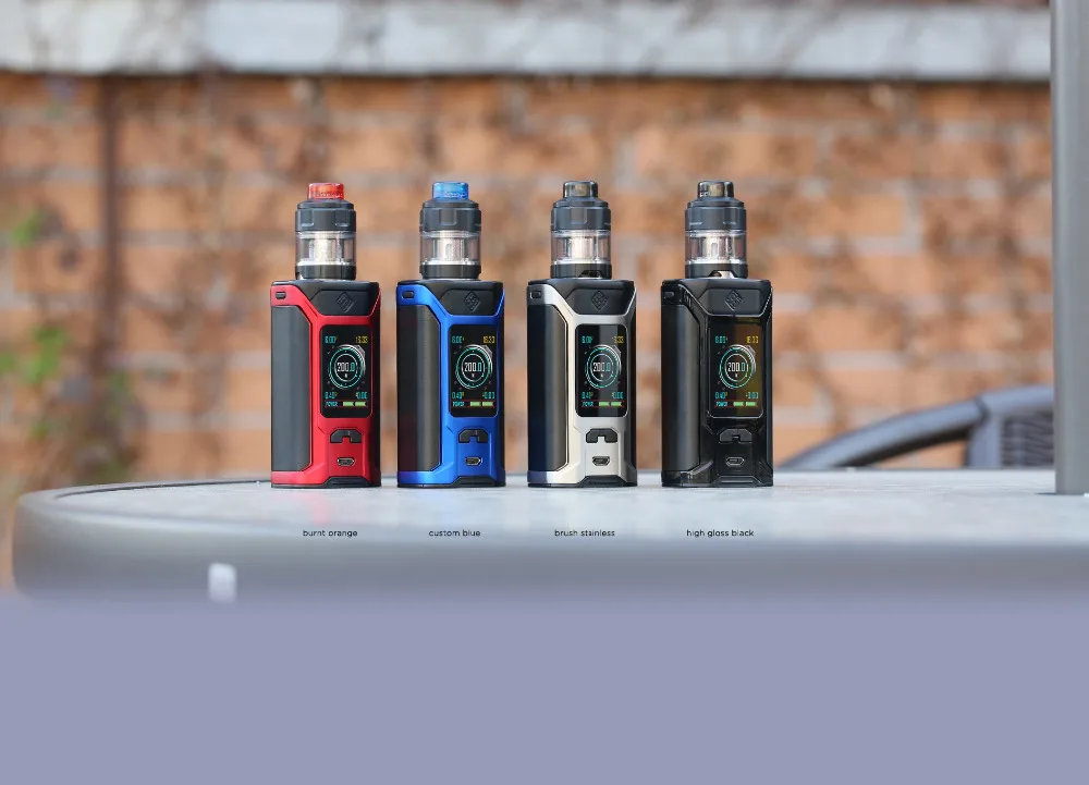Wismec Sinuous Ravage230 Kit 200W E Cig Sinuous Ravage230 Box MOD Vape and 2ml 4ml GNOME Evo Tank no 18650 Battery