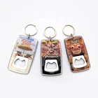 wedding favors antique bar key surfboard aluminum acrylic steel keychain bottle opener with gift box