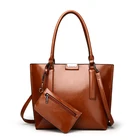 2019 China Fashion And Colorful Female PU Hand Bags Set Luxury Womens Tote Shoulder Bag