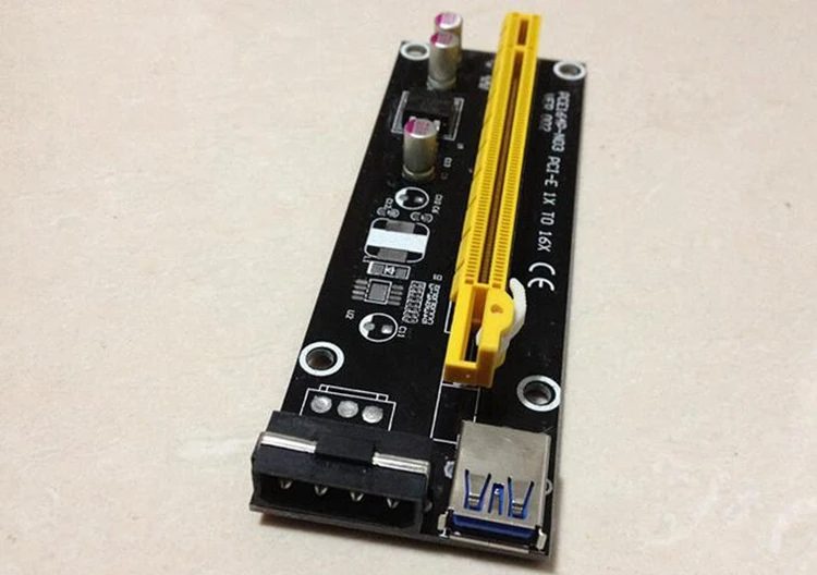 Stock!!!60cm Usb 3.0 Pcie X1 To X16 With Power Supply Cable / Pci-e 1x