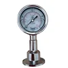 HF Stainless steel 304 sanitary bayonet bezel ring dry or glycerine or silicone oil filable diaphragm pressure gauge