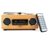 India hot selling bamboo unique multifunction mid bass large wireless retro radio speaker for pc and laptop