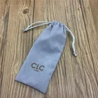 Promotion Gold Printing Gray Velvet Fabric Drawstring Pouch For Skin Toner