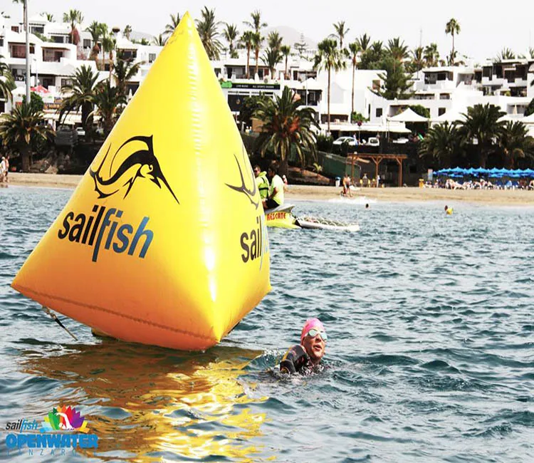 Sailfish inflatable triangle water buoy marker buoy for water event