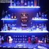 Acrylic Bottle Holder Stand Display Home Decoration Bar LED Lighted Floating Wall Shelves