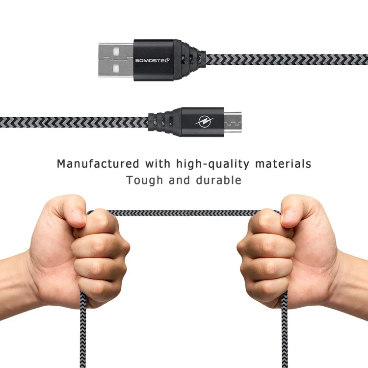 Flat Bracelet Micro USB Charger Charging Sync Data Cable with Wristband Cord for Iphone 7 6s Plus Ipad - ANKUX.COM