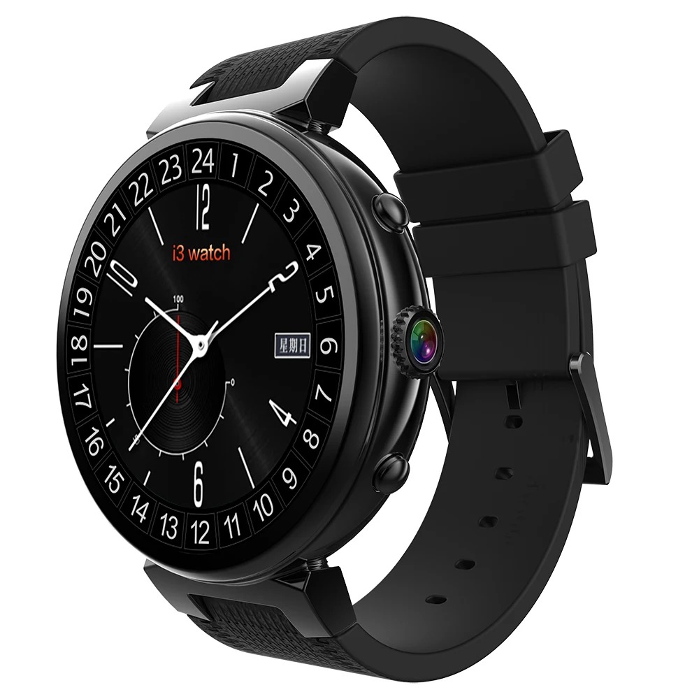 

I6 Smart Watch Android 5.1 OS MTK6580 Quad Core 1.3GHz 2GB 16GB 3G GPS WiFi Camera Heart Rate Monitor Round Smartwatch