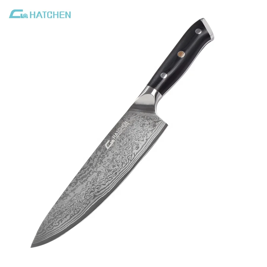 Японский AUS10 Профессиональный G10 Ручка 67 слоев кухонный нож Дамаск Нож шеф повара