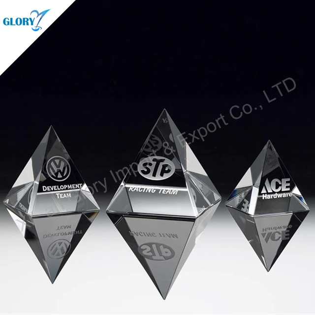 new design customized crystal pyramid gifts