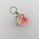 Wholesale custom personalized acrylic plastic mini liquid pvc keychain