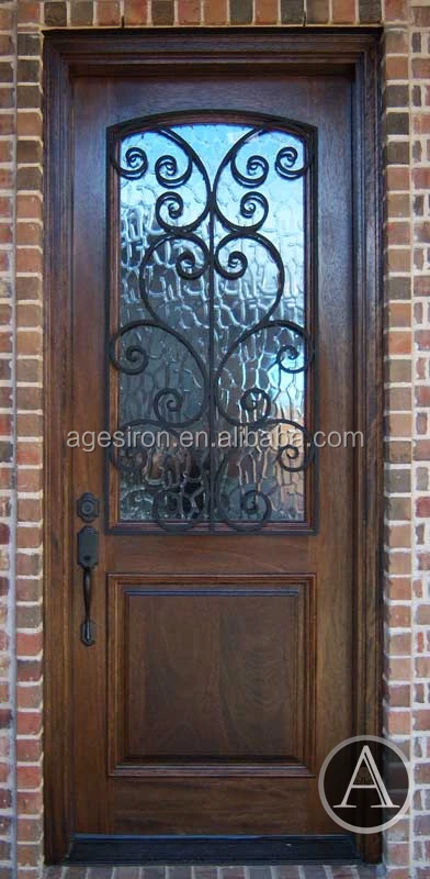 Wrought Iron Wood Safety Door Design With Grill Buy Teak